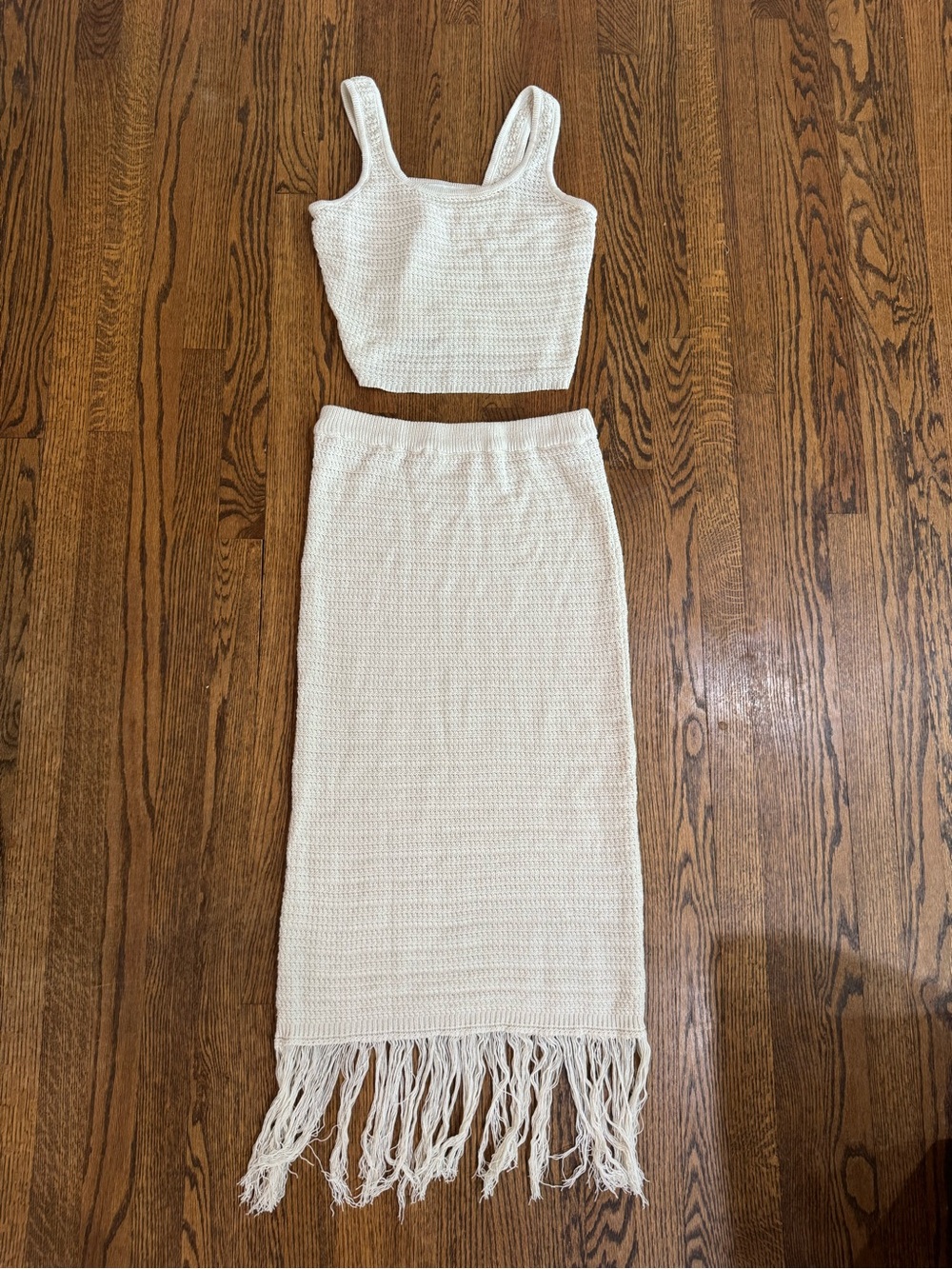 Freshman Cream Knit Set